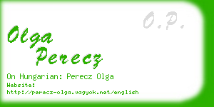 olga perecz business card